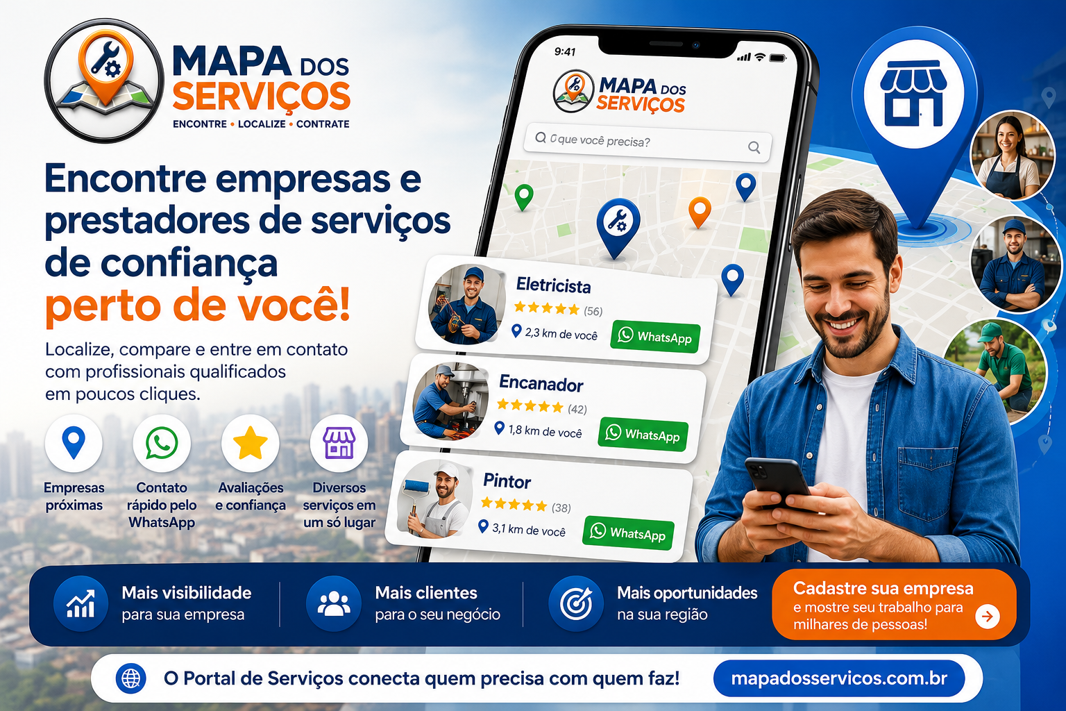 Como encontrar empresas e prestadores de serviços de confiança perto de você